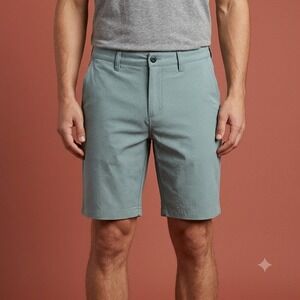 Trunks Surf & Swim‎ Mens 30 Gray Micro Check Hybrid Shorts Stretch